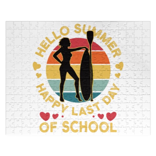 Happy Last Day Of School Teacher Women friend Jigsaw Puzzles