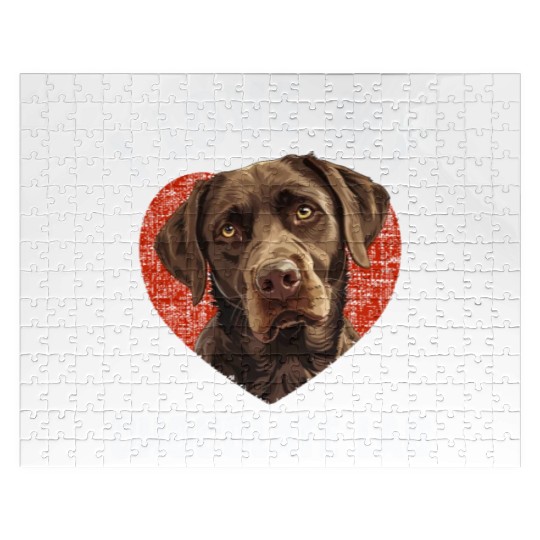 Brown Labrador I LOVE MY CHOCOLATE LAB Owners Jigsaw Puzzles