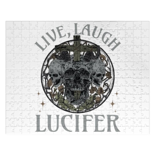 Live Love Lucifer Goth Festival Death Metal Jigsaw Puzzles