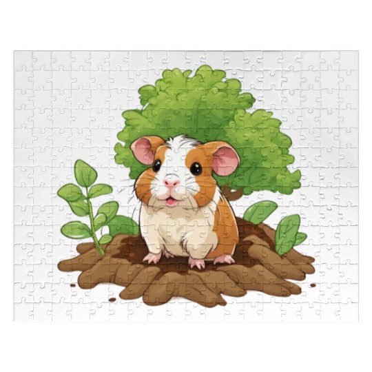 Earth Day Guinea Pig: Vibrant Eco-Friendly Design Jigsaw Puzzles