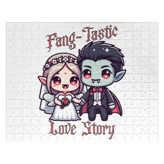Vampire Bride and Groom Love Story Jigsaw Puzzles