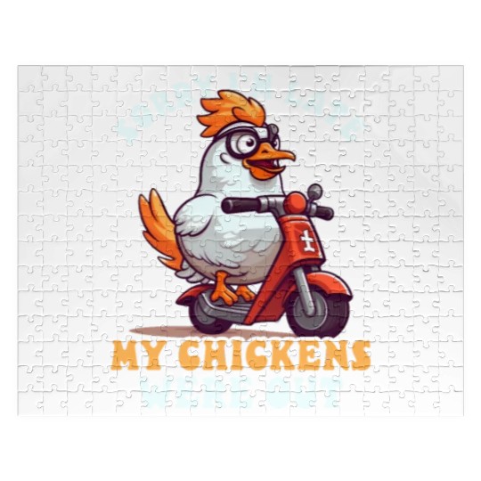 Chicken Farmer Sorry I'm Late Chickens Were Out Jigsaw Puzzles