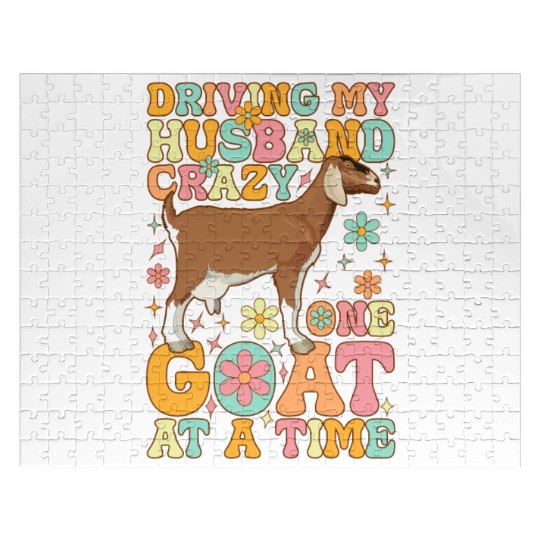Driving My Husband Crazy One Goat At A Time Groovy Jigsaw Puzzles