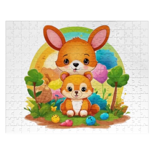 Kangaroo Kingdom Threads: Embrace Nature's Harmony Jigsaw Puzzles