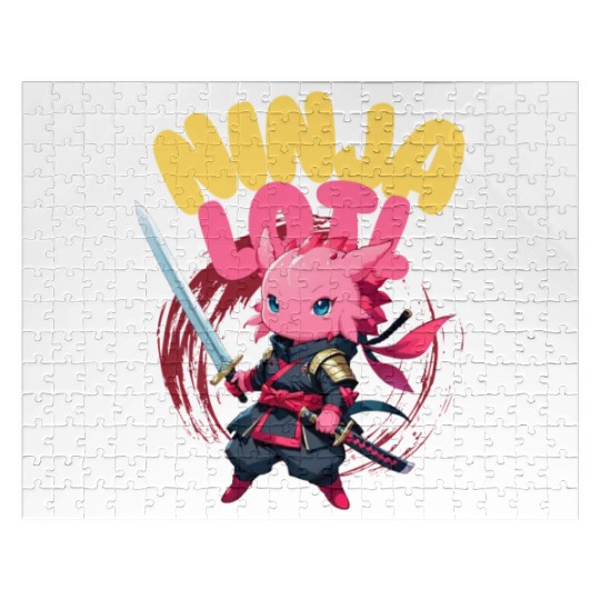 Kawaii Axolotl Ninja Jigsaw Puzzles