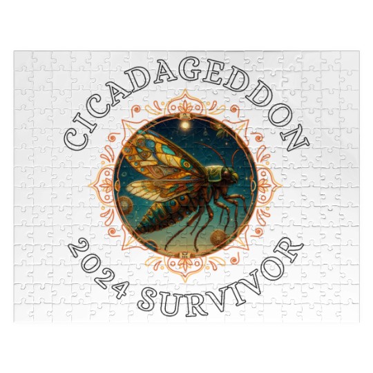 Cicadageddon Invasion Tour 2024 Funny Cicada Event Jigsaw Puzzles