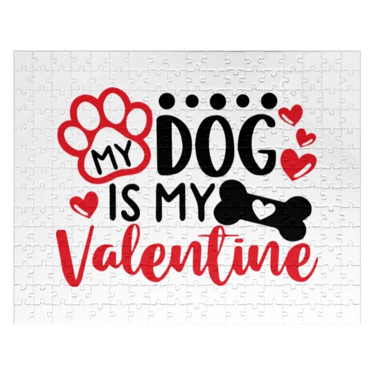My Dog Is My Valentine Jigsaw Puzzles