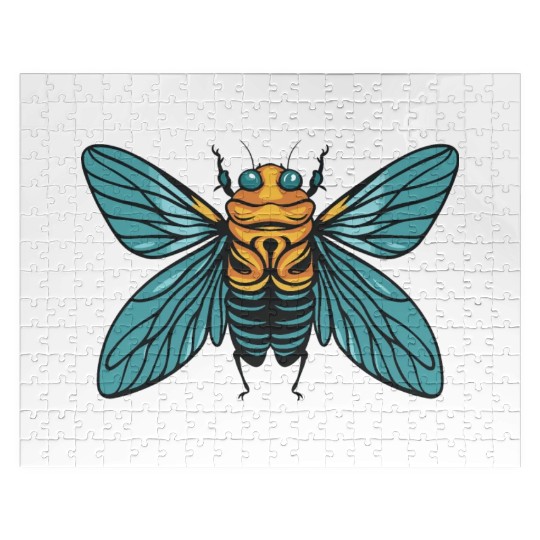 Funny Cicada Retro Vintage Cicada 2024 Invasion Jigsaw Puzzles