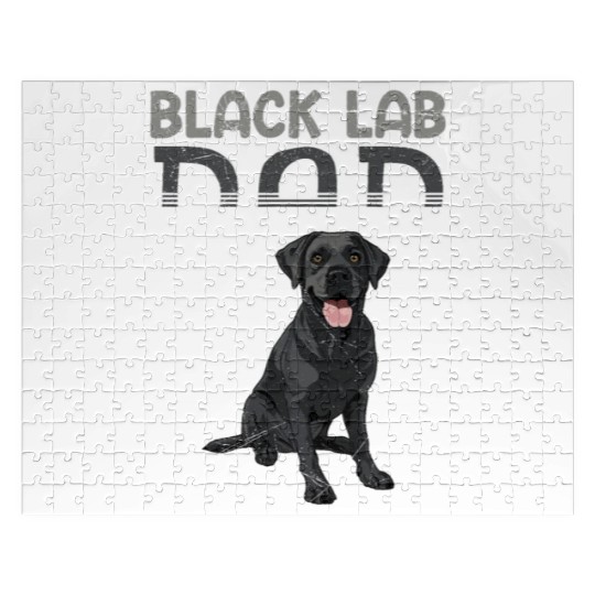 Black Labrador BLACK LAB DAD Labrador Owner Jigsaw Puzzles