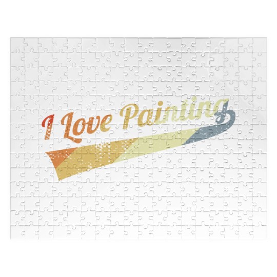 I Love Painting Vintage Look Jigsaw Puzzles