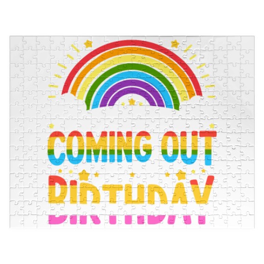 Birthgay Gay Pride Flag Pride Month Equal Rights Jigsaw Puzzles