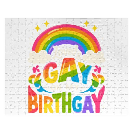 Birthgay Gay Pride Flag Pride Month Equal Rights Jigsaw Puzzles