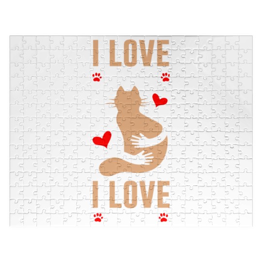 Cat I Love My Cat Jigsaw Puzzles