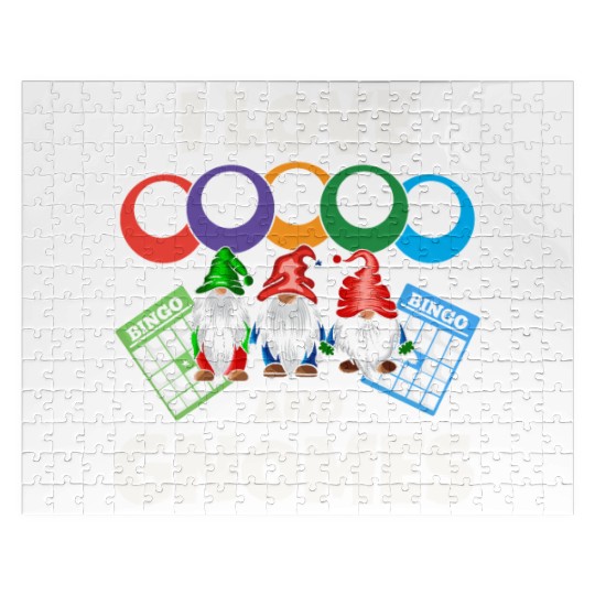 I love Bingo and gnomes funny Jigsaw Puzzles