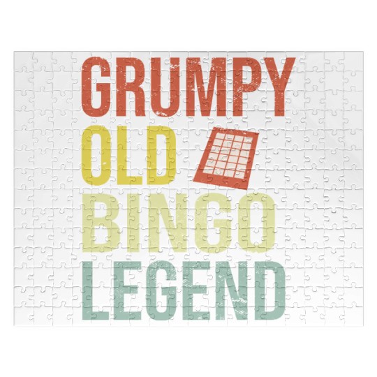 Grumpy old Bingo Legend Bingo Player Jigsaw Puzzles