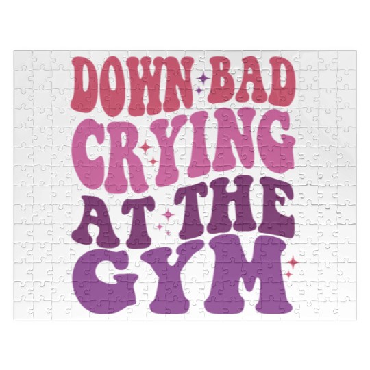 Down Bad Crying At The GYM Workout Training Jigsaw Puzzles
