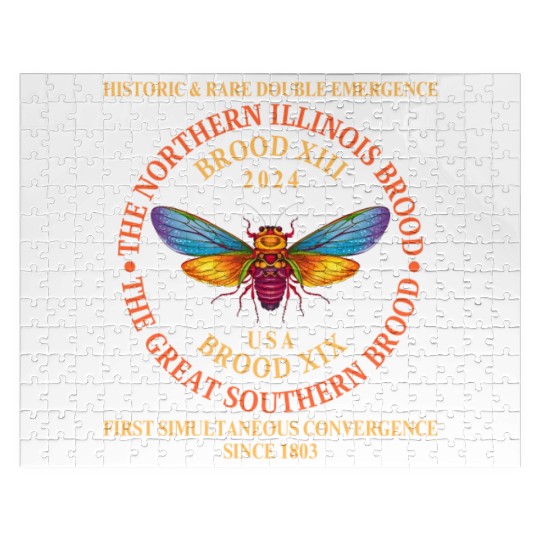 Cicada 2024 Event Brood XIX & XIII Emergence Jigsaw Puzzles