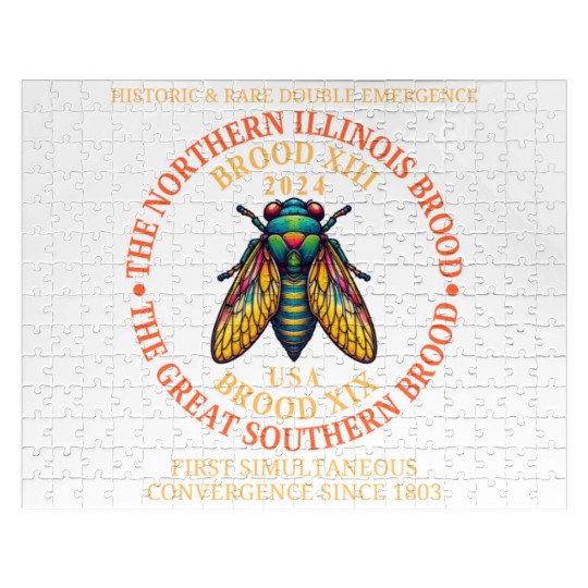 Cicada 2024 Event Brood XIX & XIII Emergence Jigsaw Puzzles