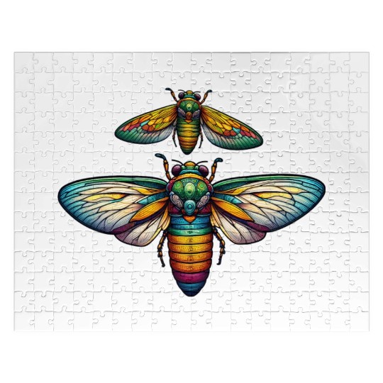 Colorful Cicada Insect Great Eastern Brood Cicada Jigsaw Puzzles