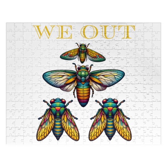 Funny Cicada We Out Cute Cicada Brood Emergence Jigsaw Puzzles