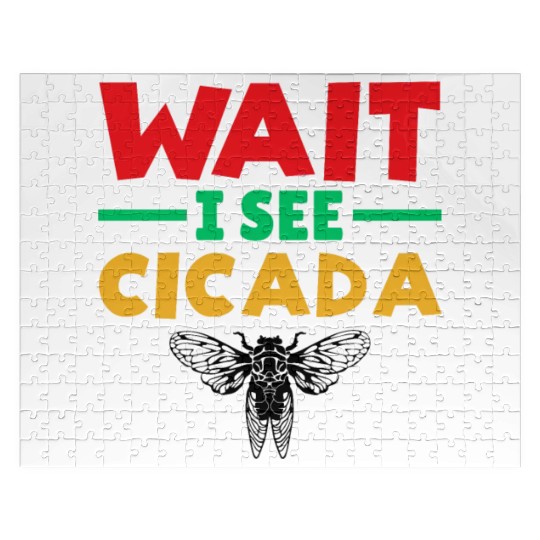 Wait I See Cicada, Colorful Cicada Spring Summer Jigsaw Puzzles