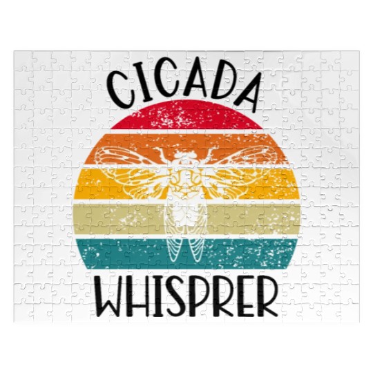 Cicada Whisprer, Retro Sunset Summertime 80's 90's Jigsaw Puzzles