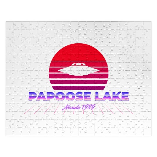 Vaporwave Papoose Lake Nevada Area 51 S4 Jigsaw Puzzles