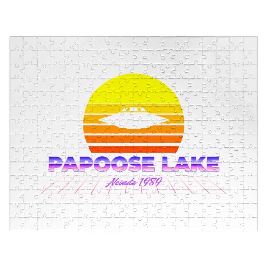 Vaporwave Papoose Lake Nevada Area 51 S4 Jigsaw Puzzles