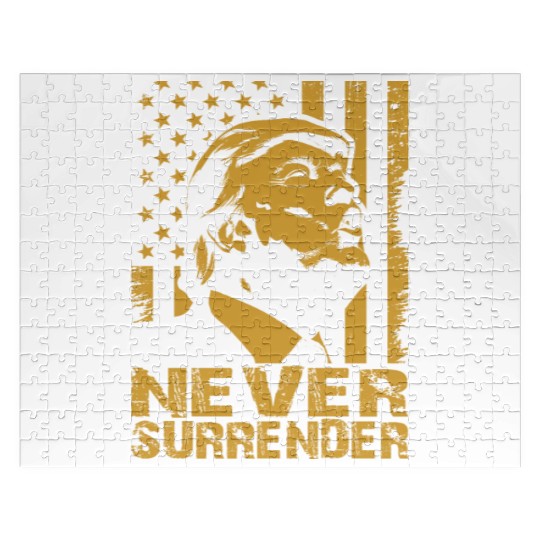 Trump Never Surrender 2024 USA President Election Jigsaw Puzzles