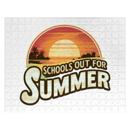 Retro Schools Out For Summer Last Day Of School Jigsaw Puzzles