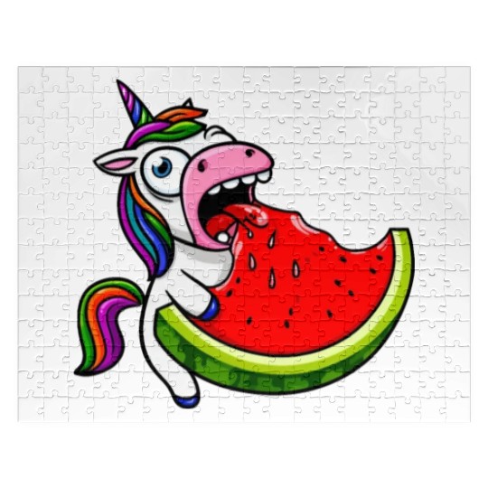 Unicorn Melon Sweet Comic Crazy Funny Quirky Jigsaw Puzzles