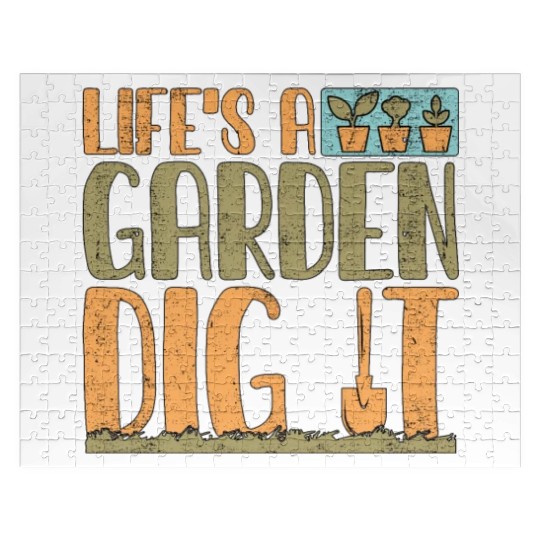 Gardener Life's A Garden Dig It Gardening Planting Jigsaw Puzzles