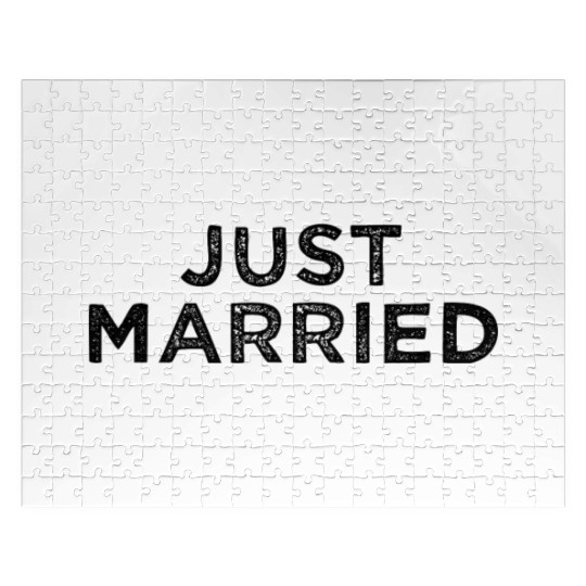Just Married Honeymoon Couples Women & Men Bride Jigsaw Puzzles