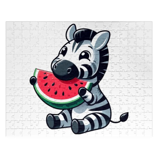 Zebra melon watermelon fruit fruity Jigsaw Puzzles