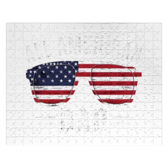 All American Dad 4th Of July Patriotic Pride Jigsaw Puzzles