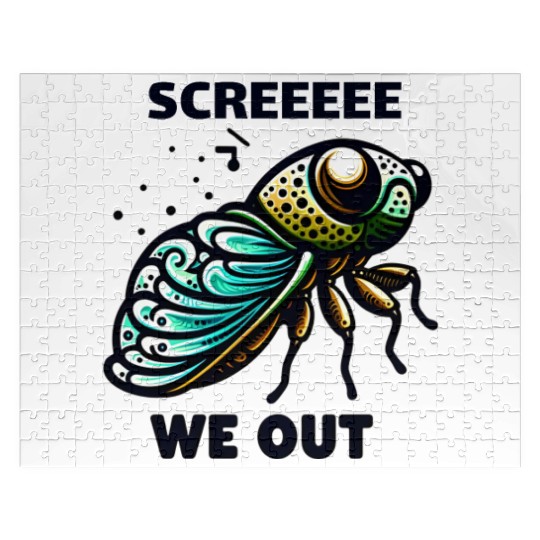 Funny Cicada Quote We Out Cicada Jigsaw Puzzles