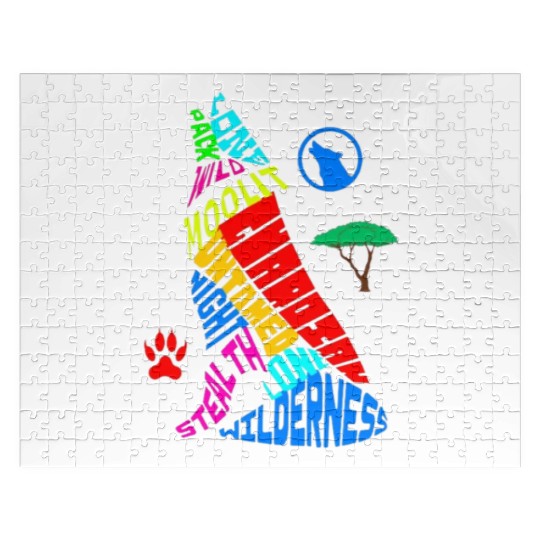 Majestic Wolf Howling in its Vibrant Habitat Jigsaw Puzzles