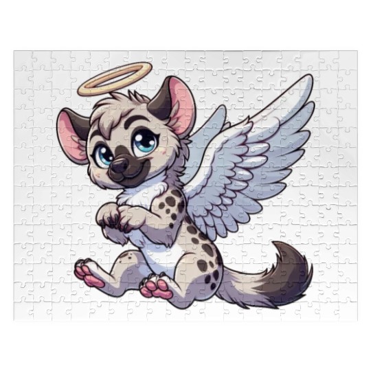 Hyena angel wings halo Jigsaw Puzzles