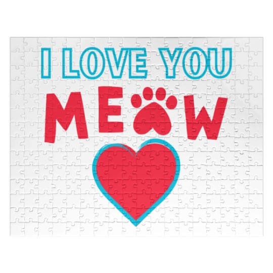 I Love You Meow Cat Owners Jigsaw Puzzles