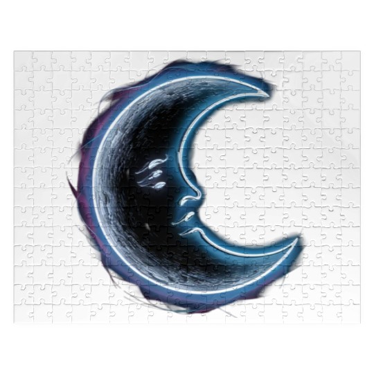 Neon moon Jigsaw Puzzles