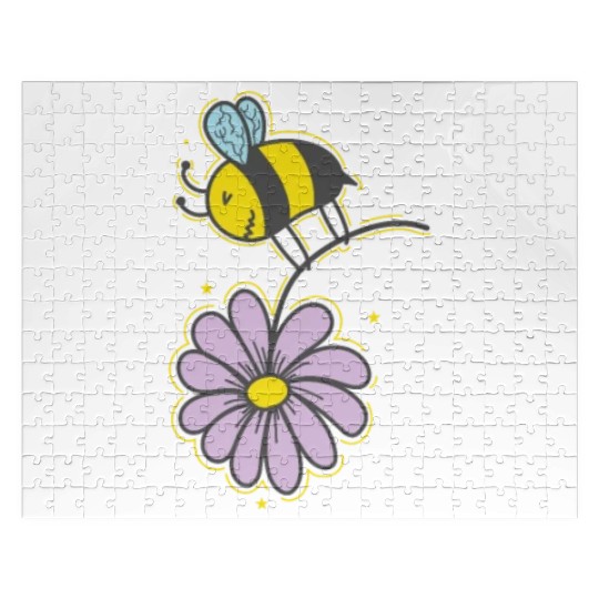 Bee with Flower Animals Nature Beekeeper Jigsaw Puzzles