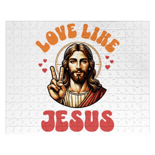 Love Like Jesus Retro 70s Style Jigsaw Puzzles