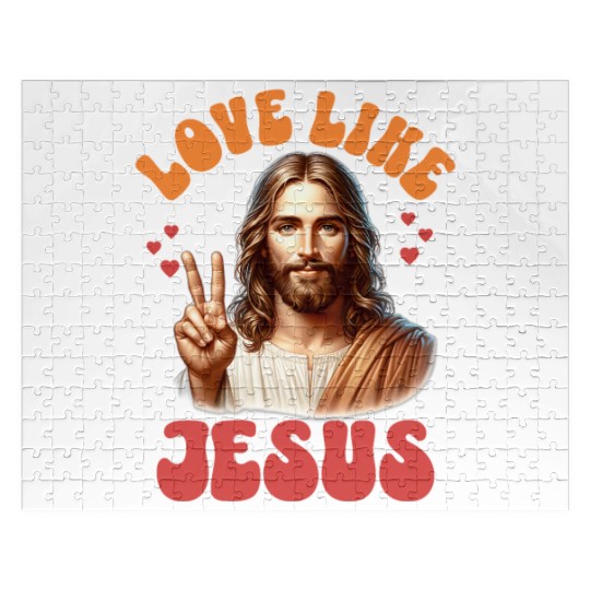 Love Like Jesus Retro 70s Style Jigsaw Puzzles