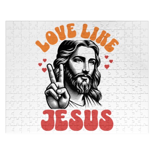 Love Like Jesus Retro 70s Style Jigsaw Puzzles