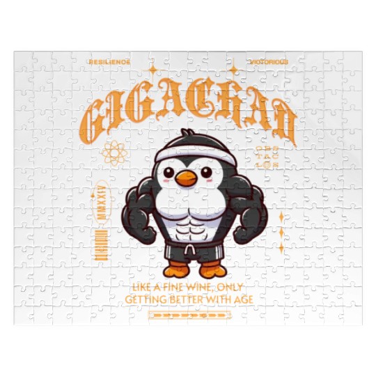 Gigachad Penguin Jigsaw Puzzles