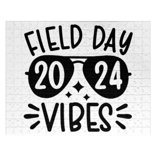 Field Day Vibes 2024 Sunglasses Teacher Field Day Jigsaw Puzzles