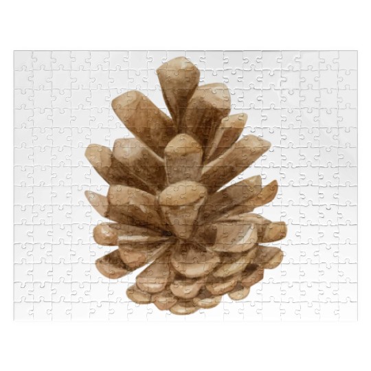 A watercolor painting of a brown pine tree Jigsaw Puzzles