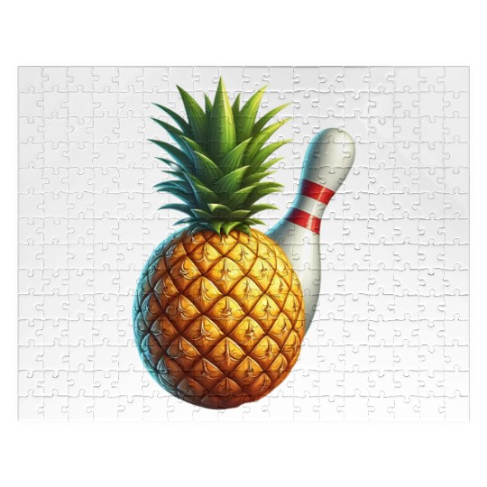 bowling ball and pineapple Jigsaw Puzzles