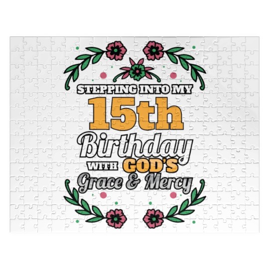 Stepping into my 15th Birthday Religious Bday Jigsaw Puzzles