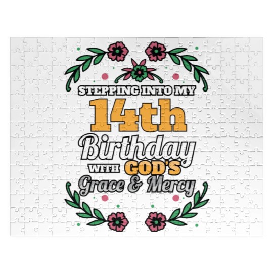 Stepping into my 14th Birthday Religious Bday Jigsaw Puzzles